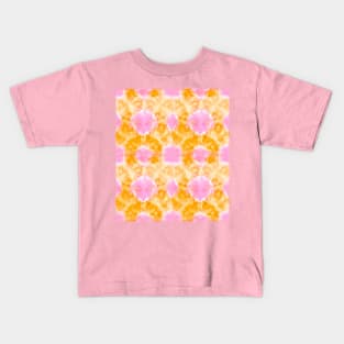 Orange and Pink Technicolor Tie-Dye Kids T-Shirt